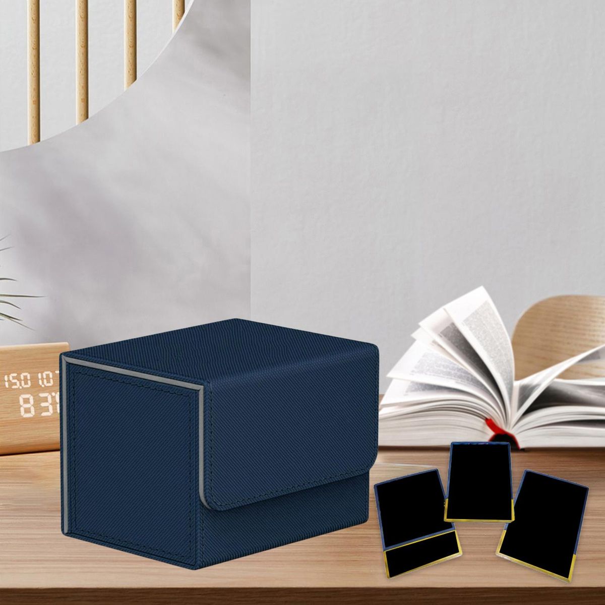 3x Durable Card Deck Box  Storage Container Holds  Gray