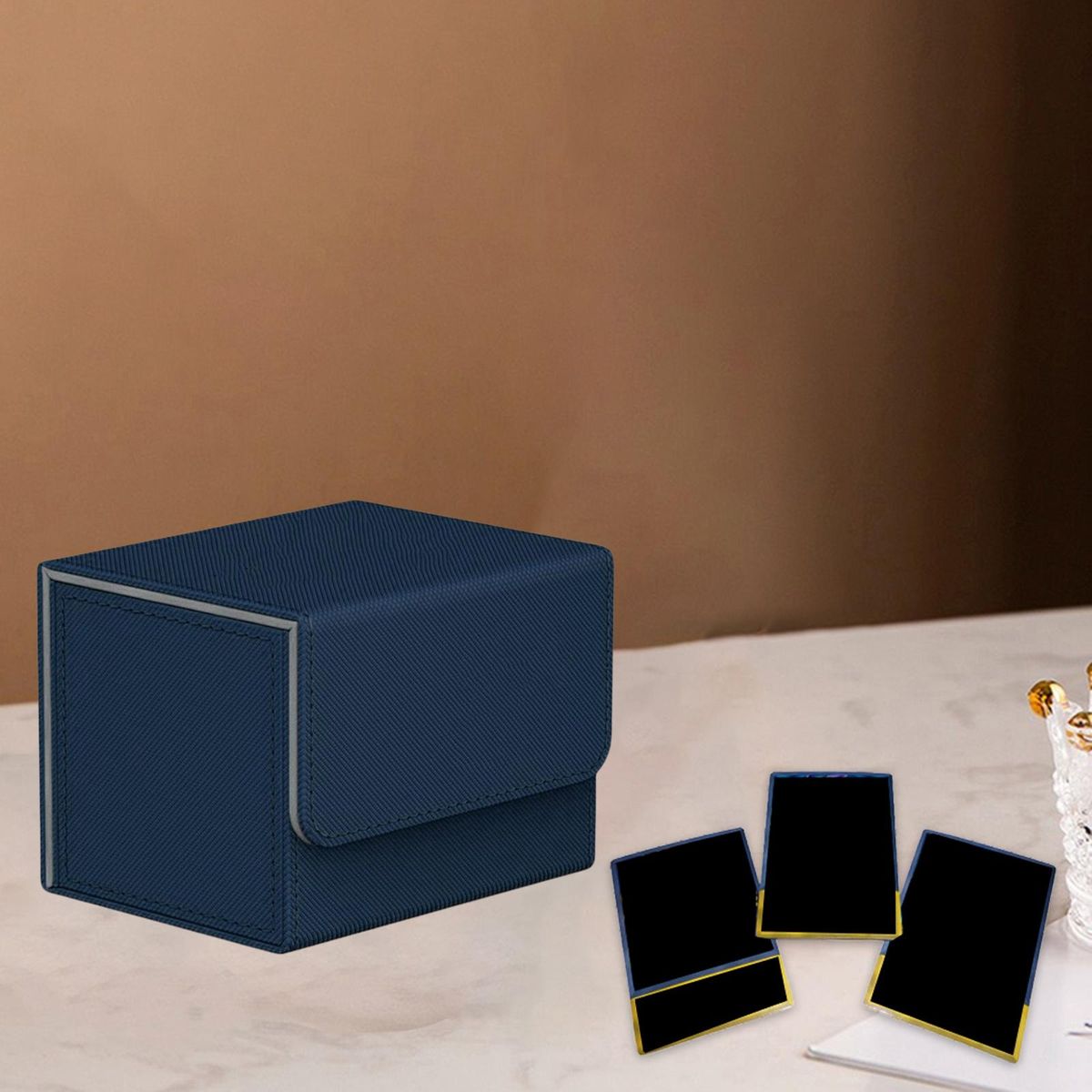 3x Durable Card Deck Box  Storage Container Holds  Gray