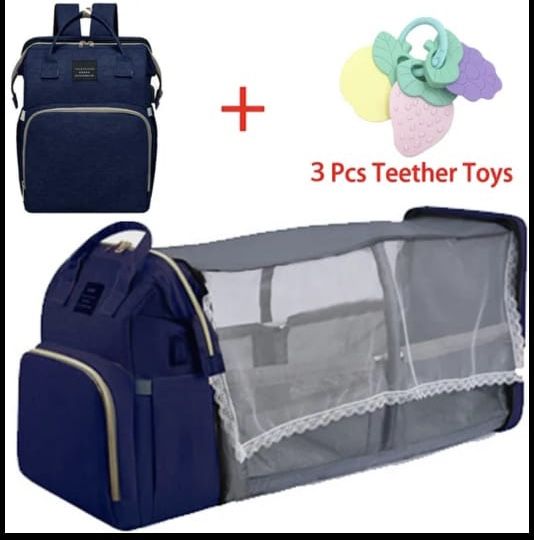Multifunctional Baby Diaper Bag With Bed