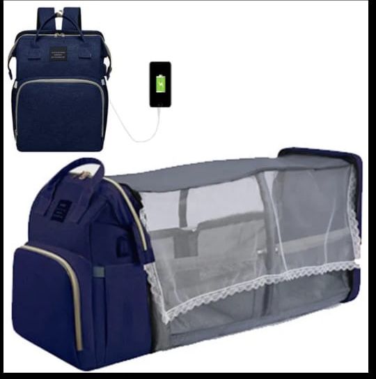 Multifunctional Baby Diaper Bag With Bed