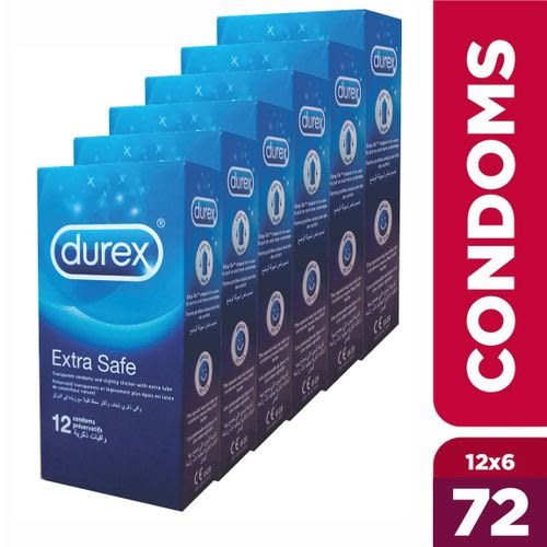 Condoms - Extra Safe - 6 Packs Of 12pcs