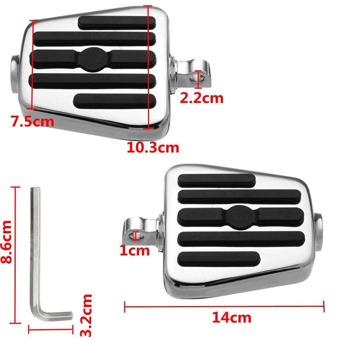 A Pair Male Mount Footboards Foot Board Pegs For Harley Davidson 50451-09 Chrome