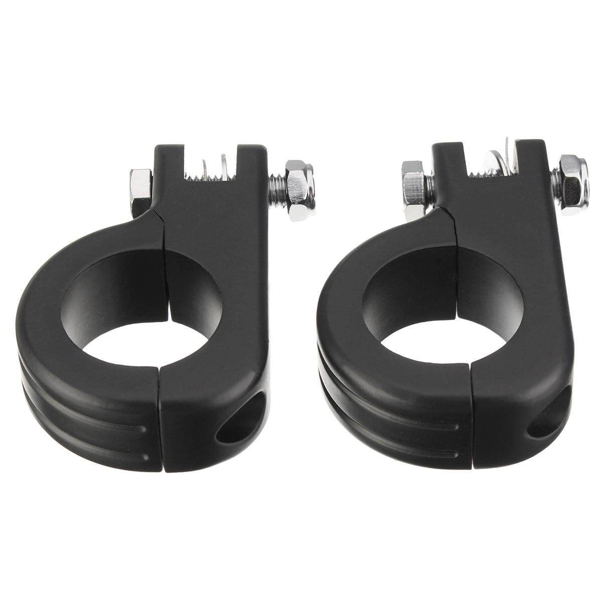 1.25'' Foot Peg Mounting Kits For Harley Honda Suzuki Kawasaki 1-1/4" Engines (Black) Black (black)