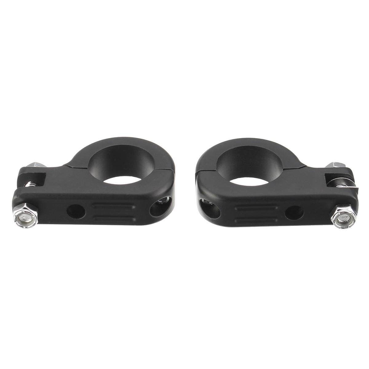 1.25'' Foot Peg Mounting Kits For Harley Honda Suzuki Kawasaki 1-1/4" Engines (Black) Black (black)