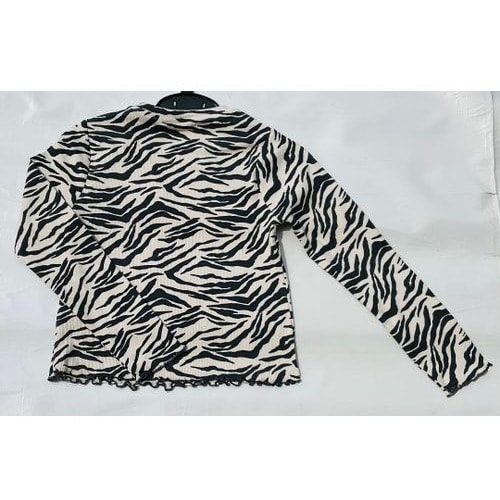 Zebra Strip Girls Longsleeve Tee