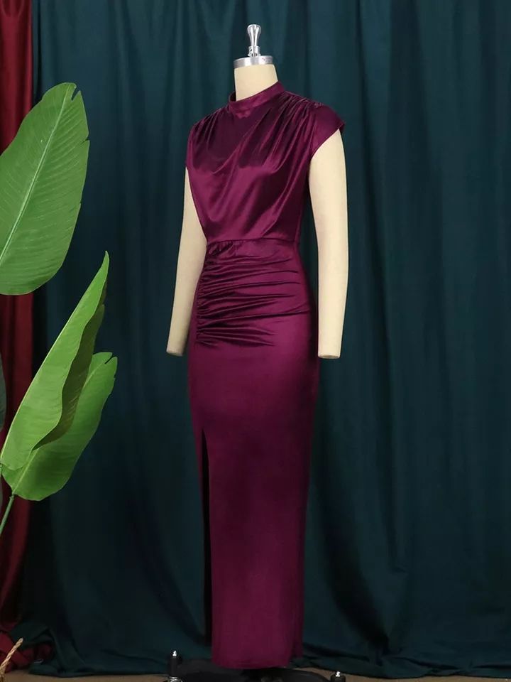 Women Maxi Dress- Wine