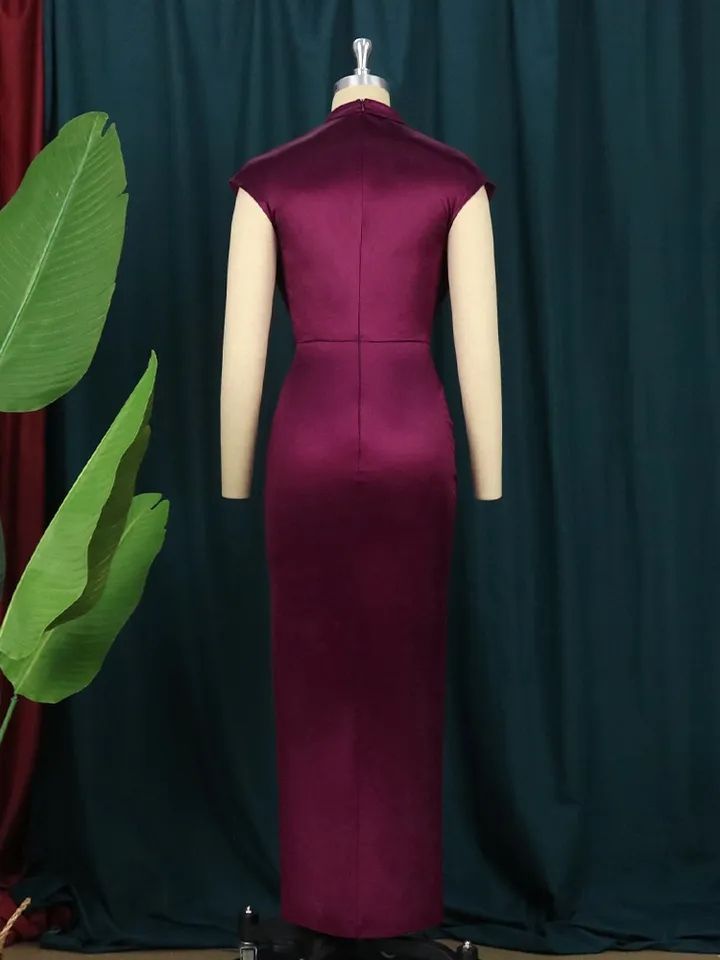 Women Maxi Dress- Wine