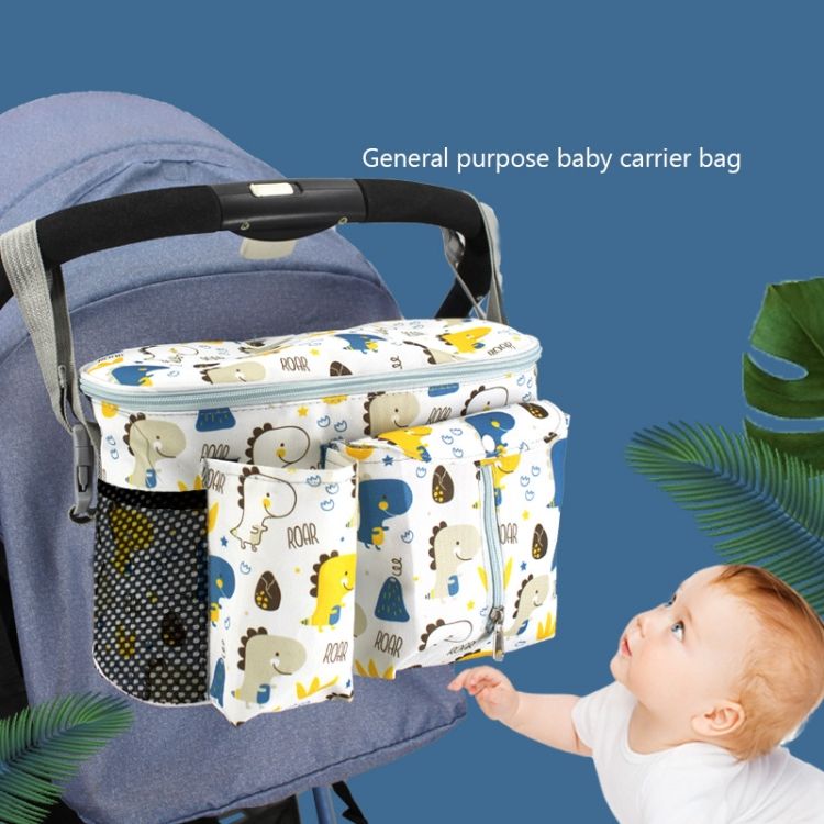 Multifunctional Stroller Storage Bag, Colour: Yellow Zoo + S Yellow Zoo + Side Pocket