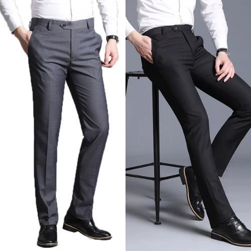 2 In 1 Men's Suit Trouser Grey And Black For Men