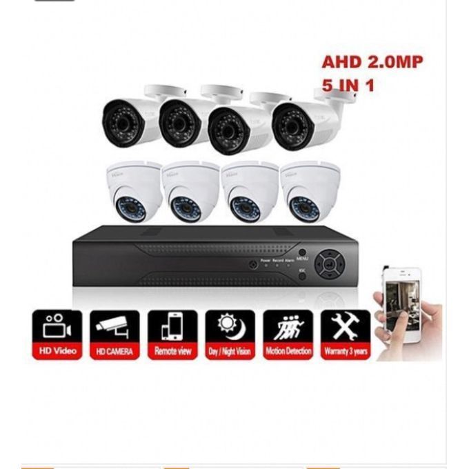 GREAT QUALITY 8CHANNELS AHD 1080p DVR WITH 8 CCTV CAMERAS