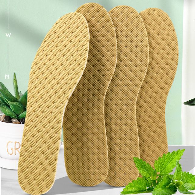 5 Pairs Deodorant Insoles Light Weight Shoes Pad Absorb_Sweat Breathable Bamboo Charcoal Thin Sports Insoles Men Women(#yellow 2 Pairs)