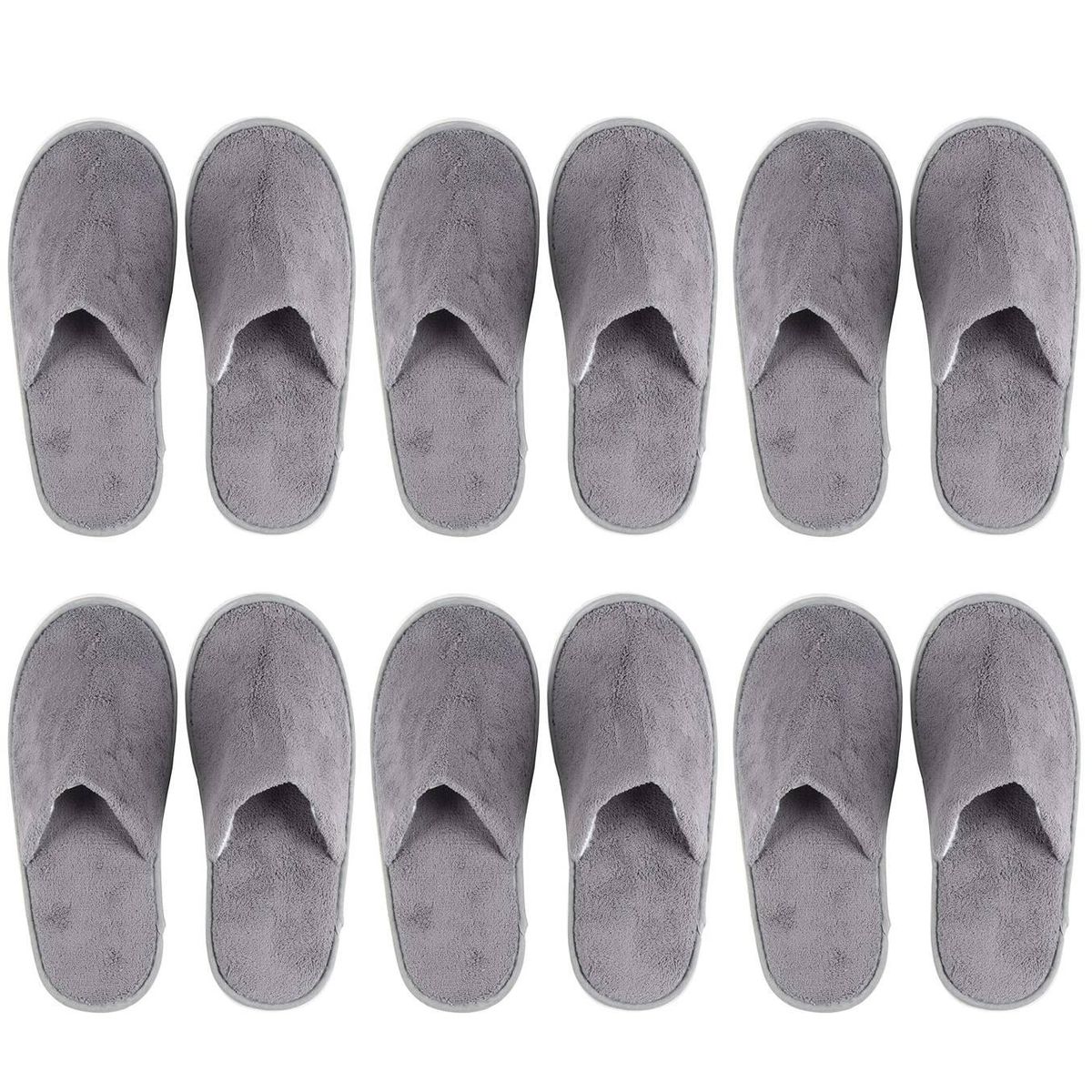 6-Pairs Disposable Slippers, Great for Hotel, Spa, Nail