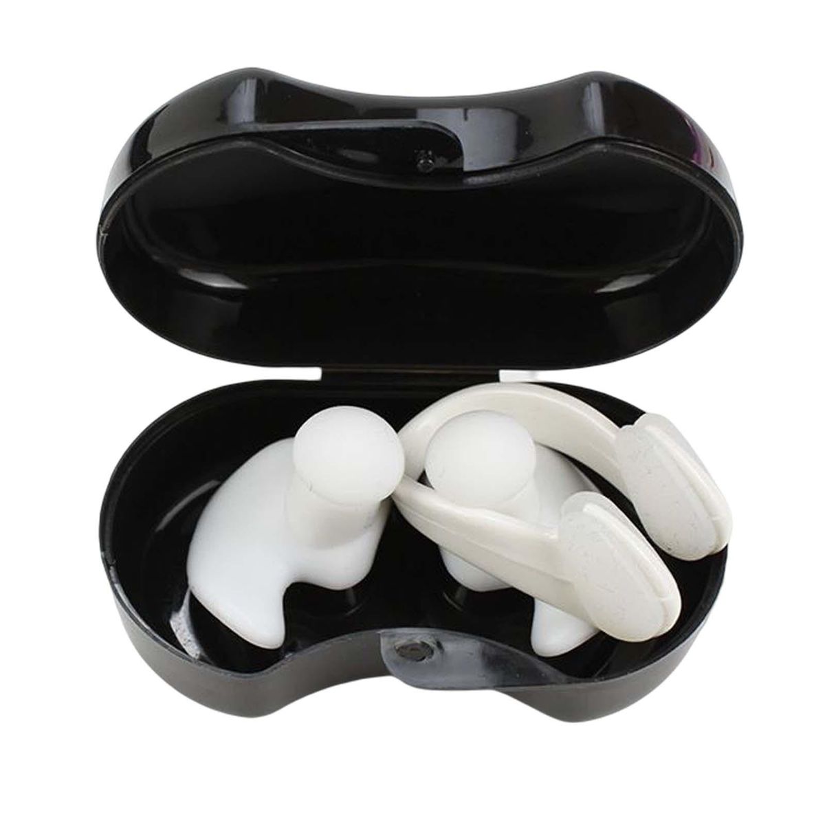 Swimming Ear Plug And Nose Clip Swimming Ear  Reusable Kids White