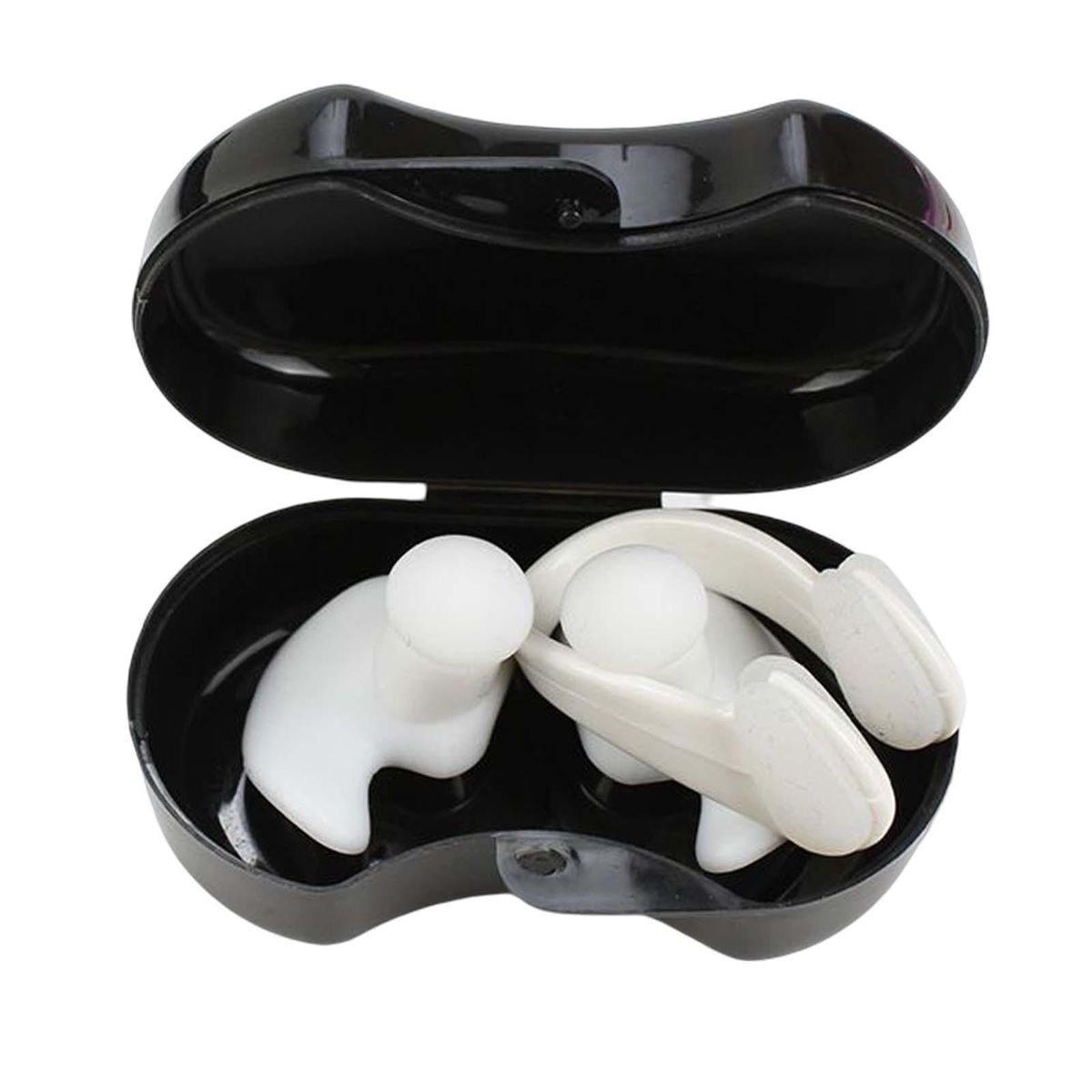 Swimming Ear Plug And Nose Clip Swimming Ear  Reusable Kids White