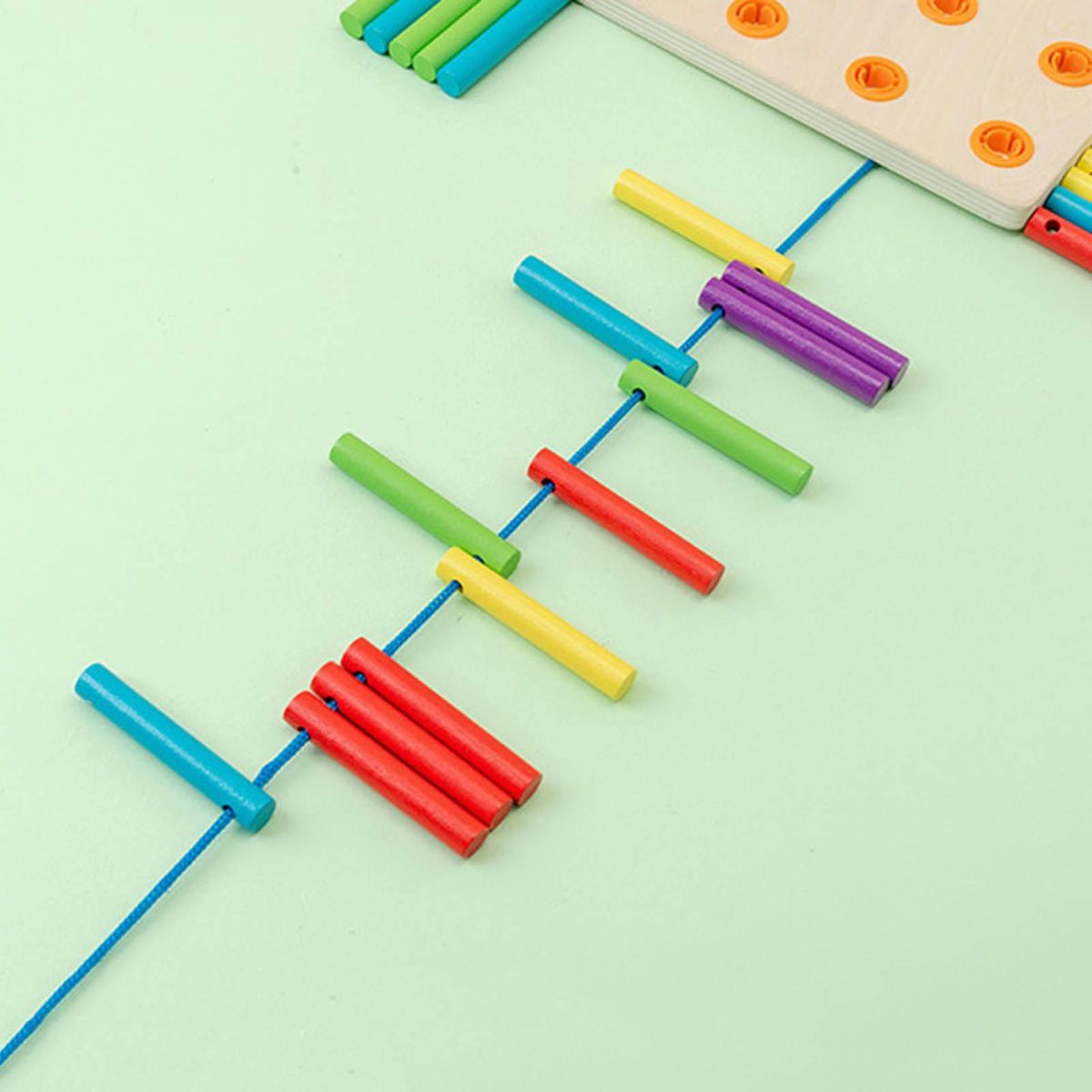 1 Set Threading Lacing Toys Wooden Lacing Game DIY Toys