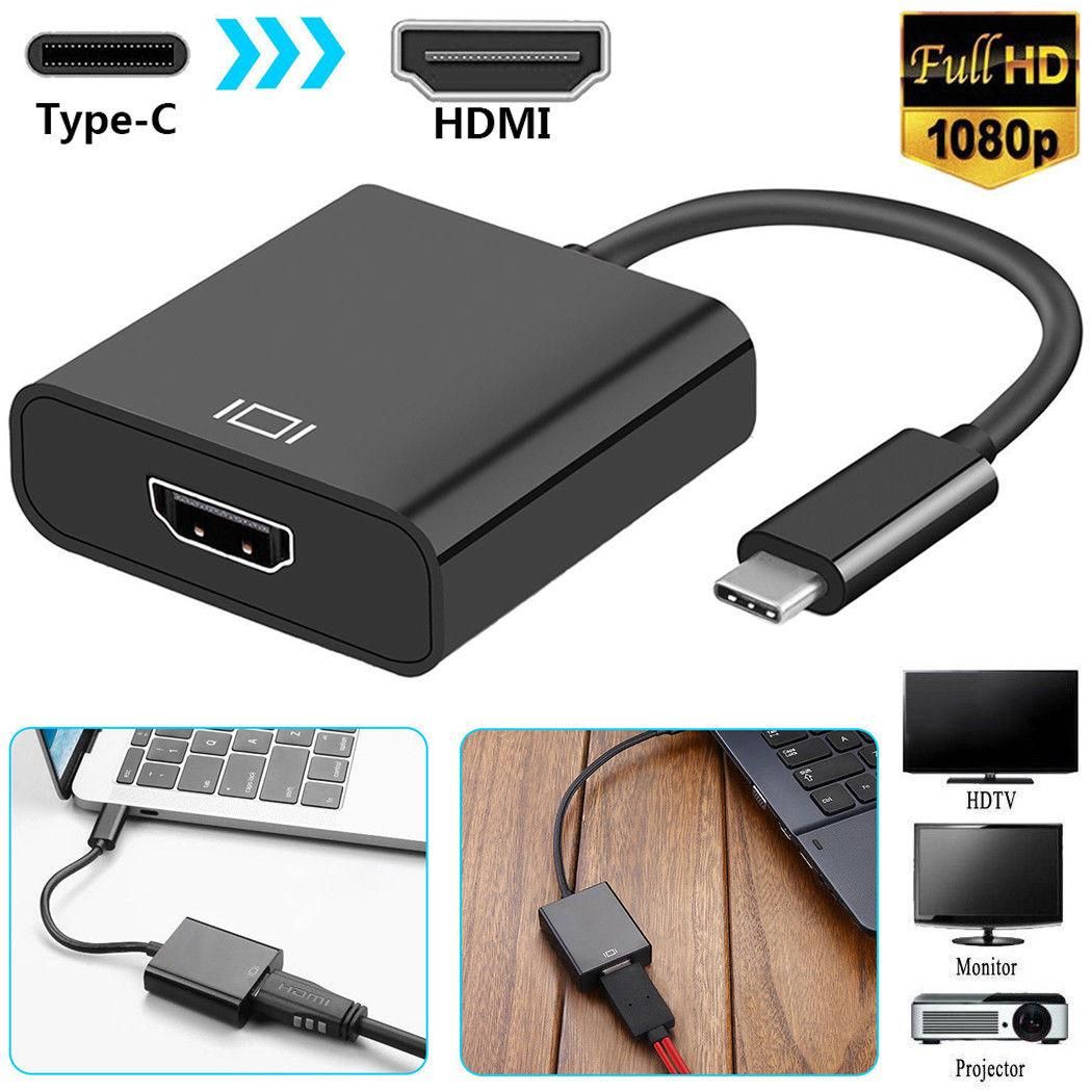 USB-C Type-C to HDMI HDTV Adapter Cable For Samsung Note 8 Note 9 S9 S8 Macbook