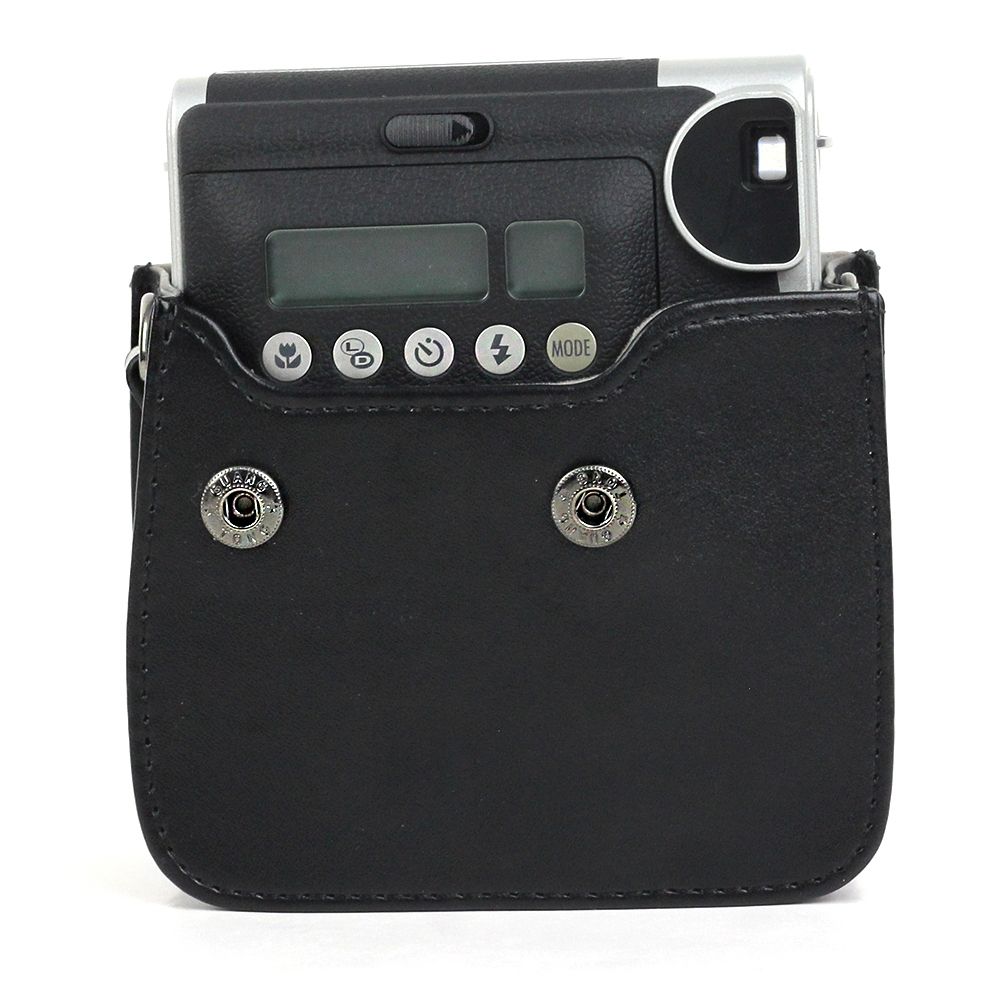 PU Leather Camera Protective Bag For FUJIFILM Instax Mini 90 Camera, With Adjustable Shoulder Strap(Black)