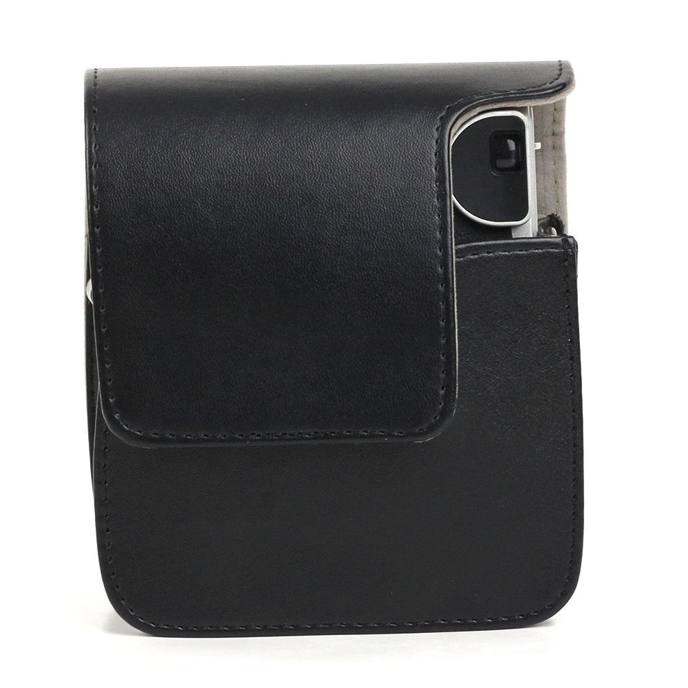 PU Leather Camera Protective Bag For FUJIFILM Instax Mini 90 Camera, With Adjustable Shoulder Strap(Black)