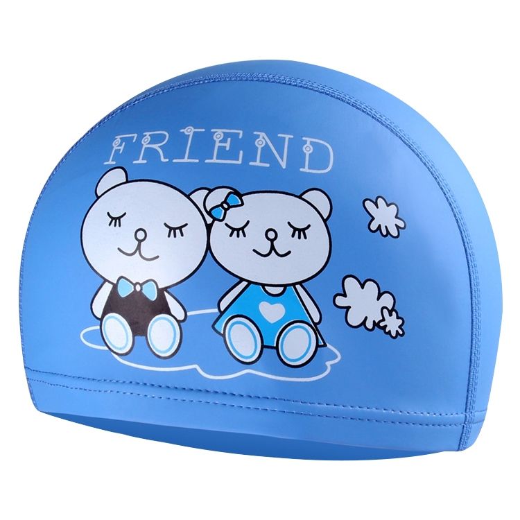 Children Waterproof Hair Care PU Coated Swimming Cap