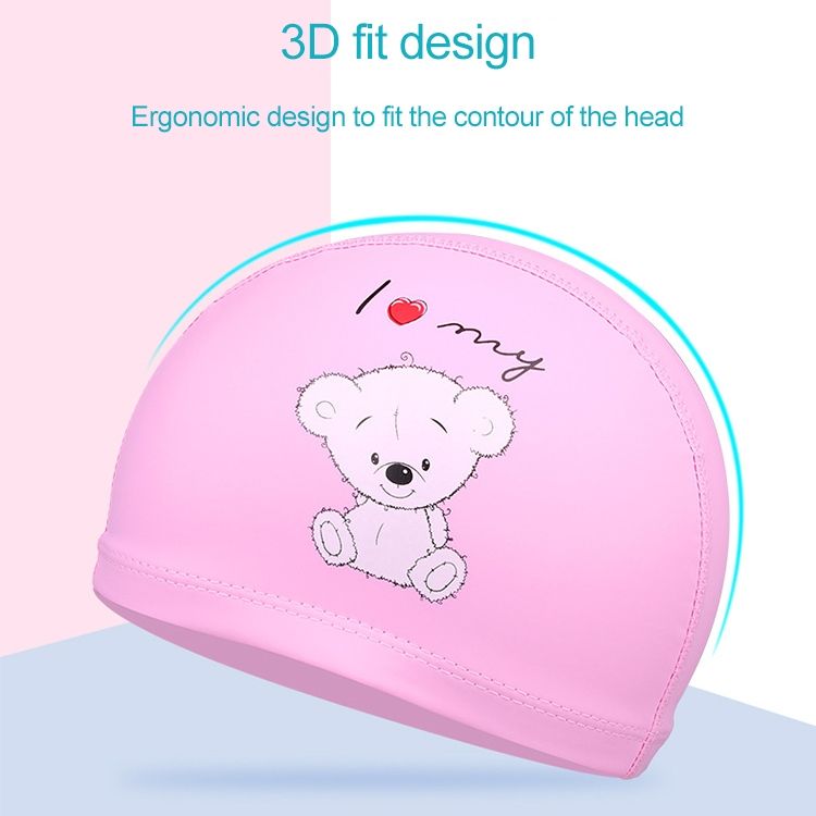 Children Waterproof Hair Care PU Coated Swimming Cap