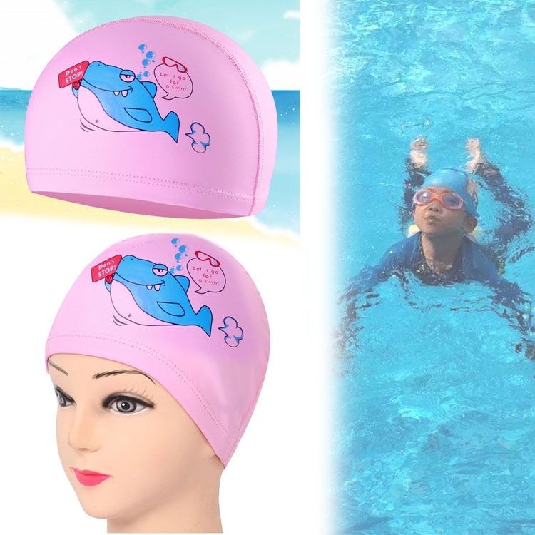 Children Waterproof Hair Care PU Coated Swimming Cap