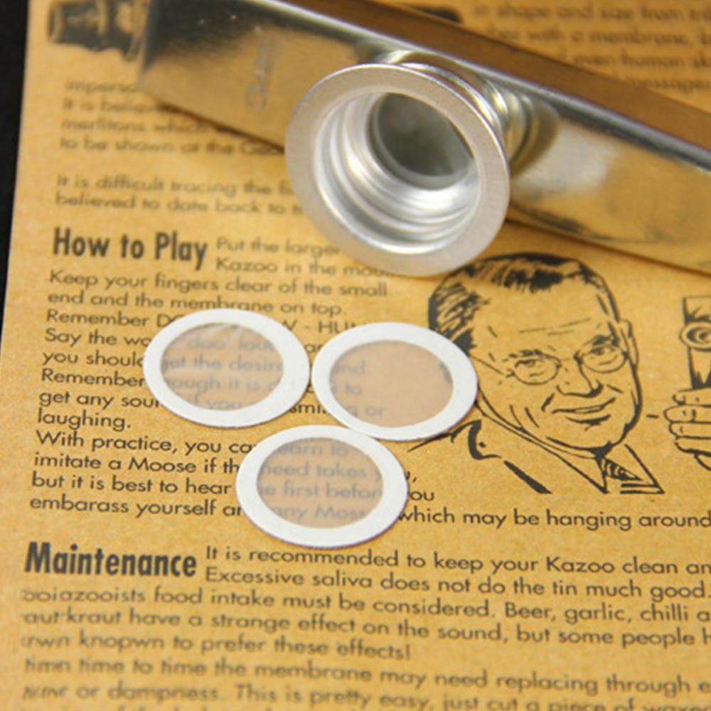 10 Pcs Kazoo Diaphragms Flute Diaphragms Kazoo Membrane Plastic Musical Instruments Accessories