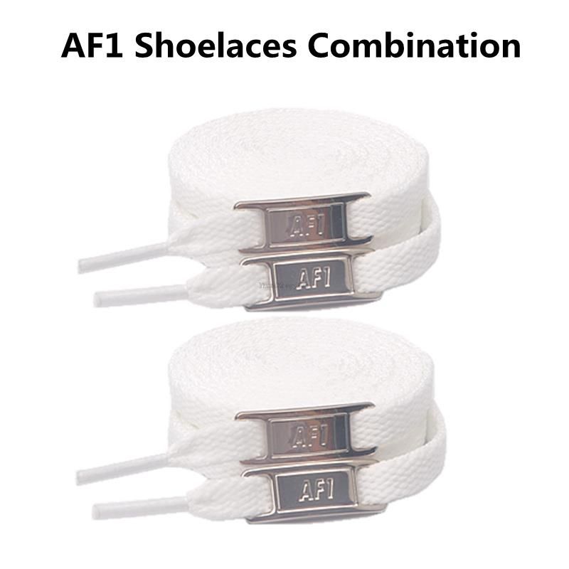 4Pcs AF1 Shoelaces Combination White Flat Laces And Shoe Decoration Suit Sneaker Shoelace Air Force One Shoes Accessories Gray Purple