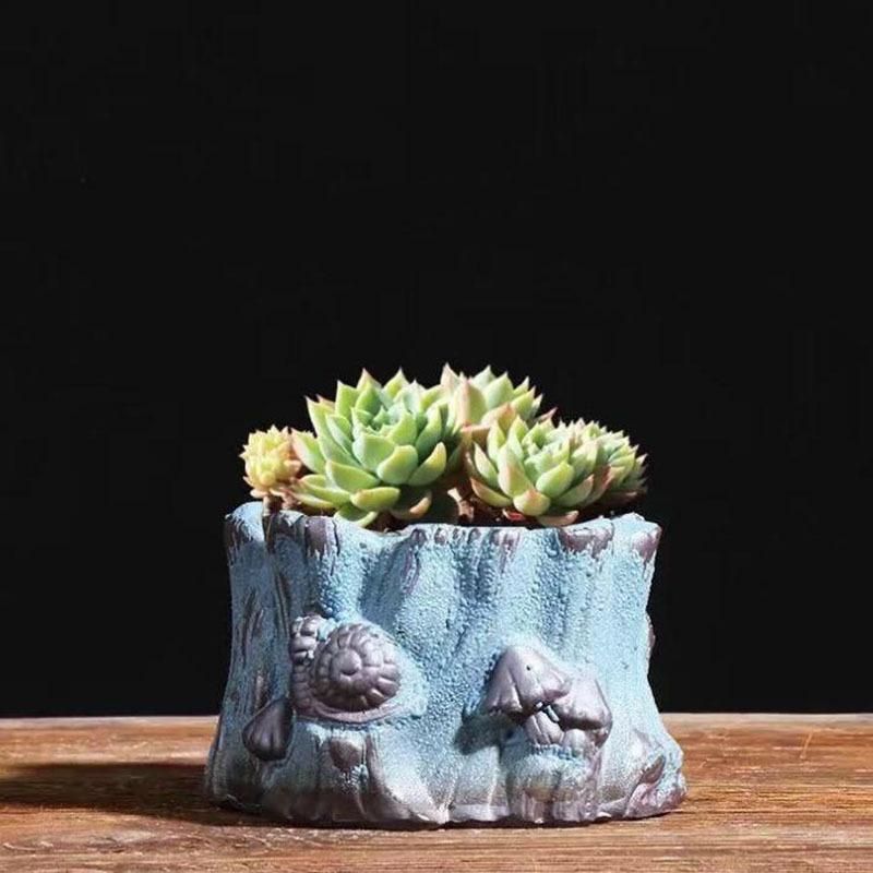 Creative Succulent Flowerpot Green Plant Vase Planter Bonsai Pot macetas Office Desktop Ornaments Ceramic Crafts Garden Art