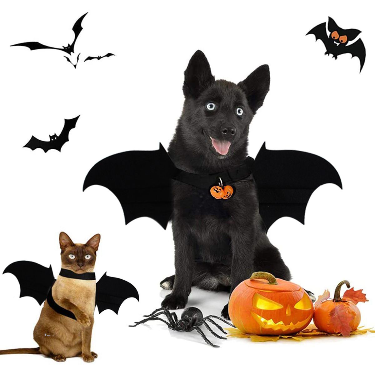 Halloween Cat Bat Costume Cat Batwings Cosplay Costume For