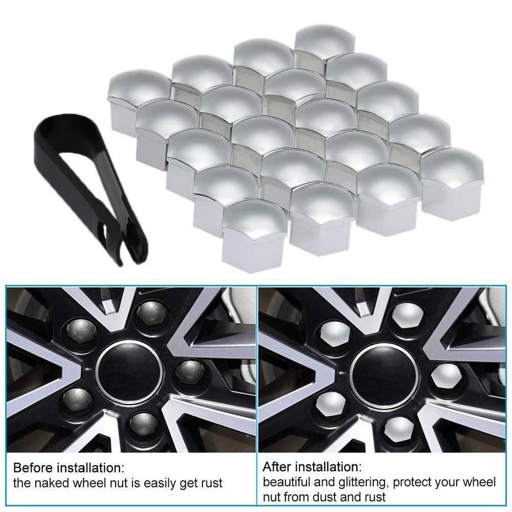 20pcs 21mm Car Tyre Wheel Hub Covers Protection Caps Wheel