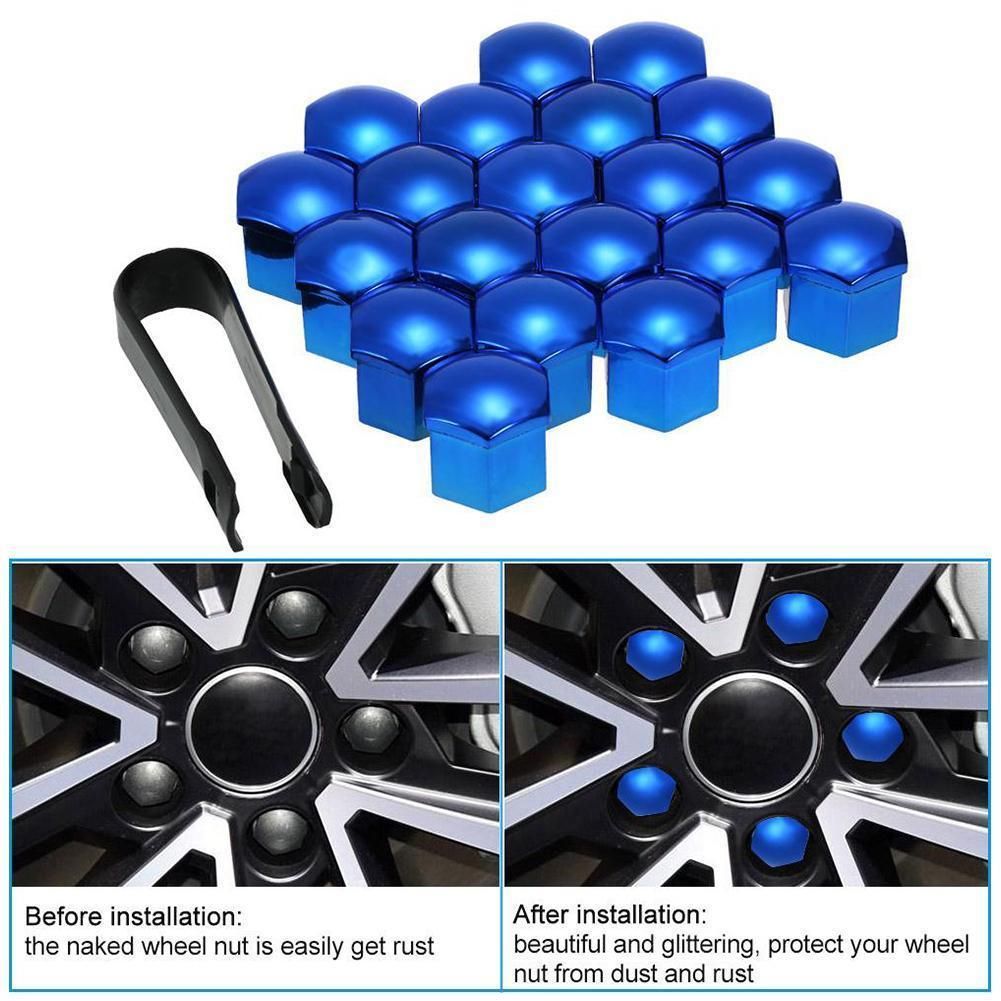 20pcs 21mm Car Tyre Wheel Hub Covers Protection Caps Wheel