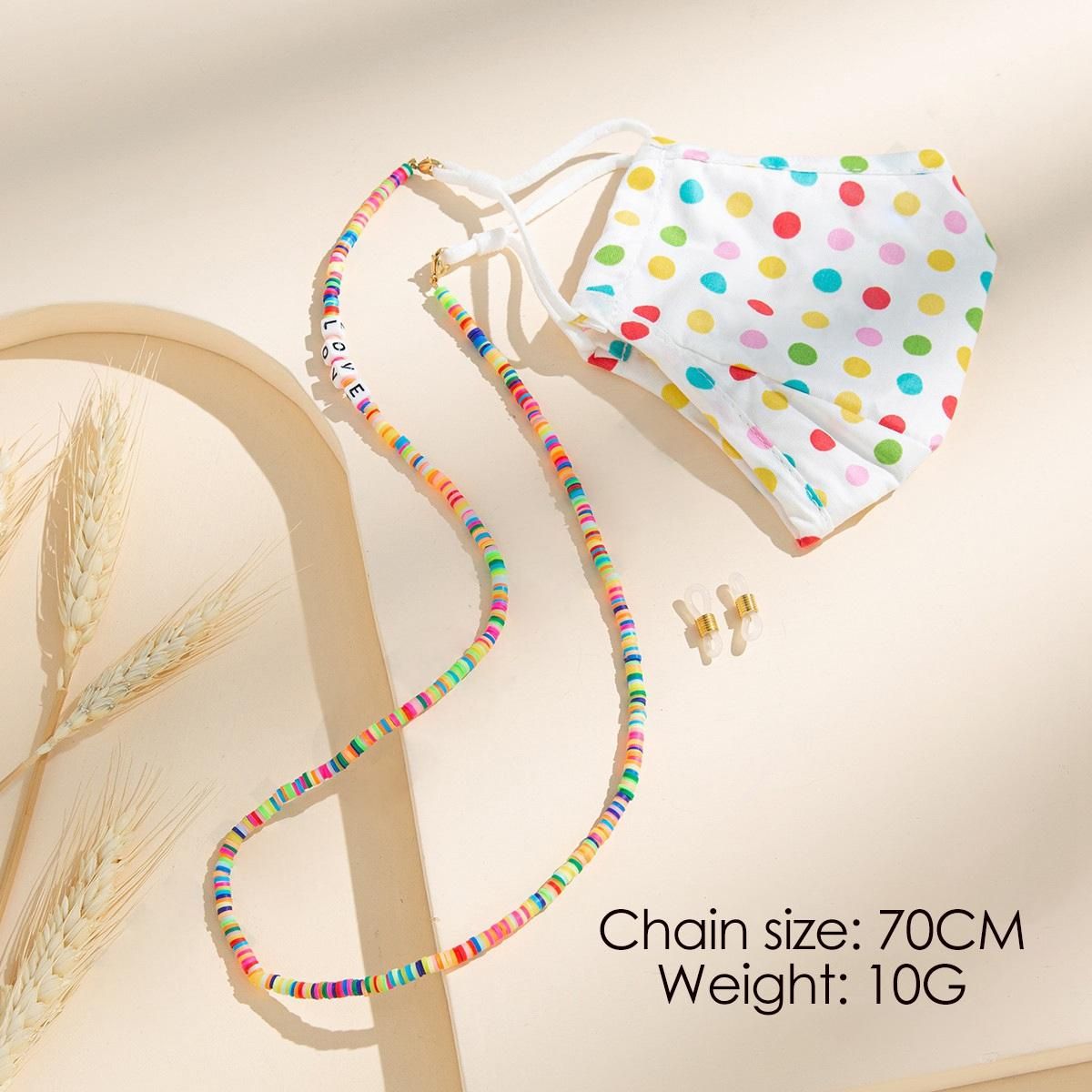 Soft Pottery Love Hang Mask Chain Glasses Lanyard
