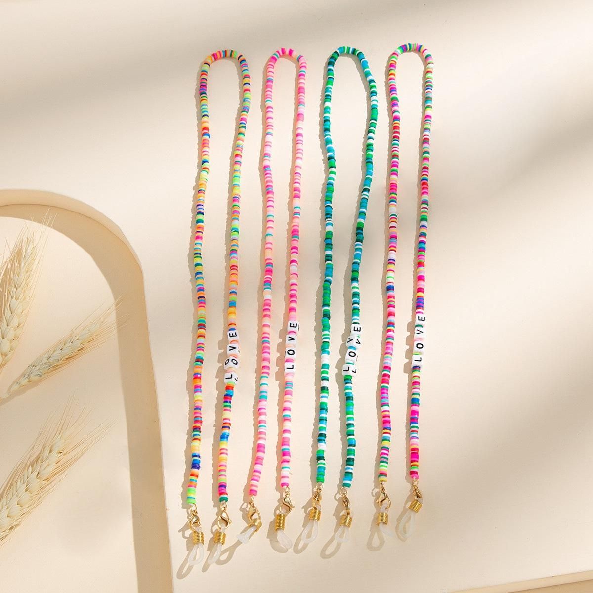 Soft Pottery Love Hang Mask Chain Glasses Lanyard