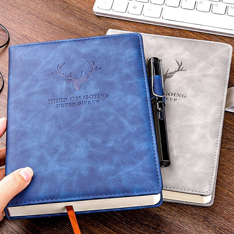 A5 PU Leather Retro Style Lined Paper Notebook Journal Diary Writing Gift Blue