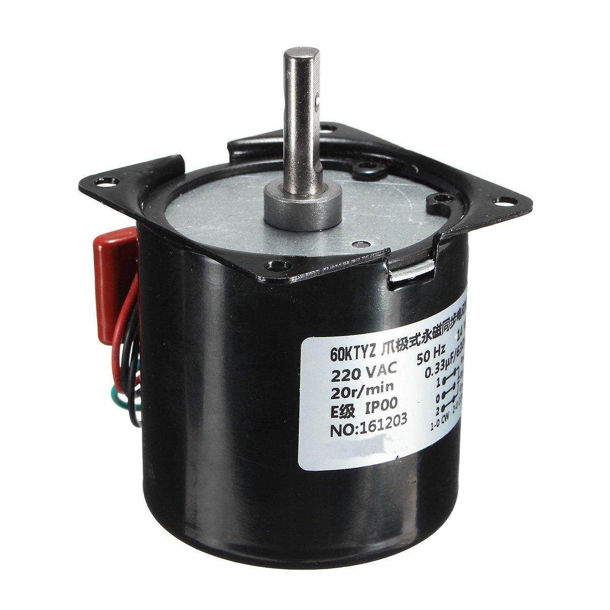 220V AC 20RPM Powerful High Torque Gear Box Synchronous Electric Motor 70mA 50HZ