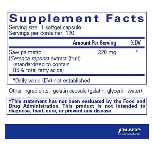 Saw Palmetto 120Caps Concentrated Support For Health.