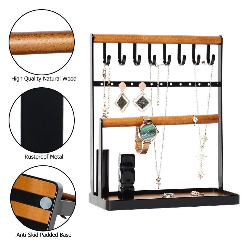 Jewelry Display Organizer Holder Earring Ring Tray Rack