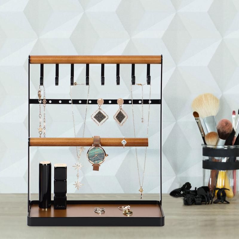 Jewelry Display Organizer Holder Earring Ring Tray Rack