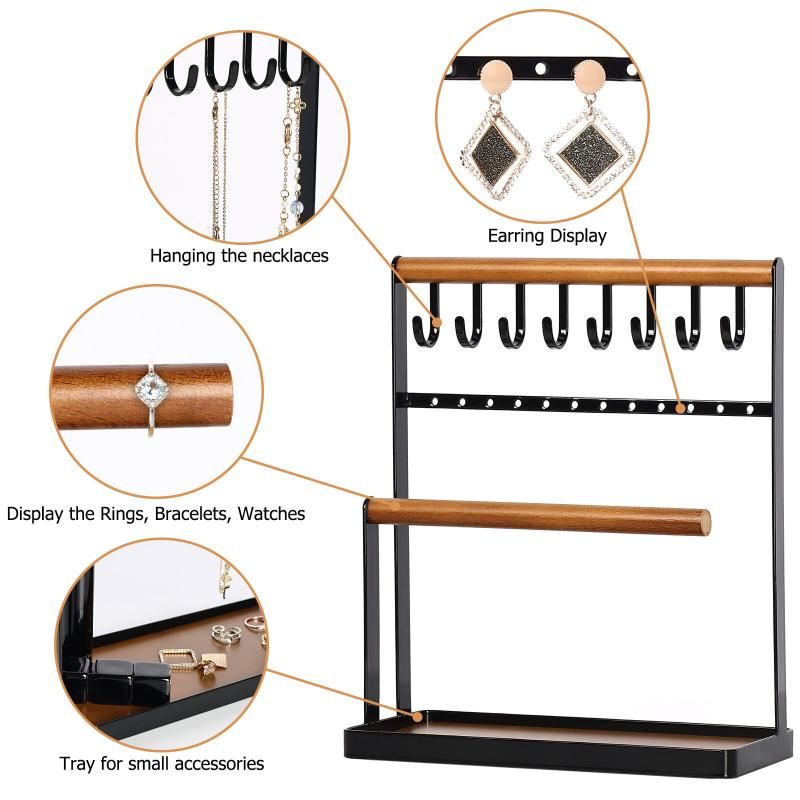 Jewelry Display Organizer Holder Earring Ring Tray Rack