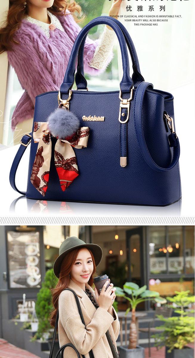 Women  Portable Hand Bag-Red Wine