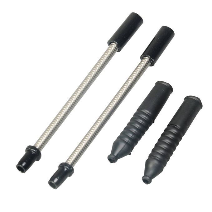 1 PCS Metal V Brake Cable Guide Pipe Plastic Boots Bike Cycling Black