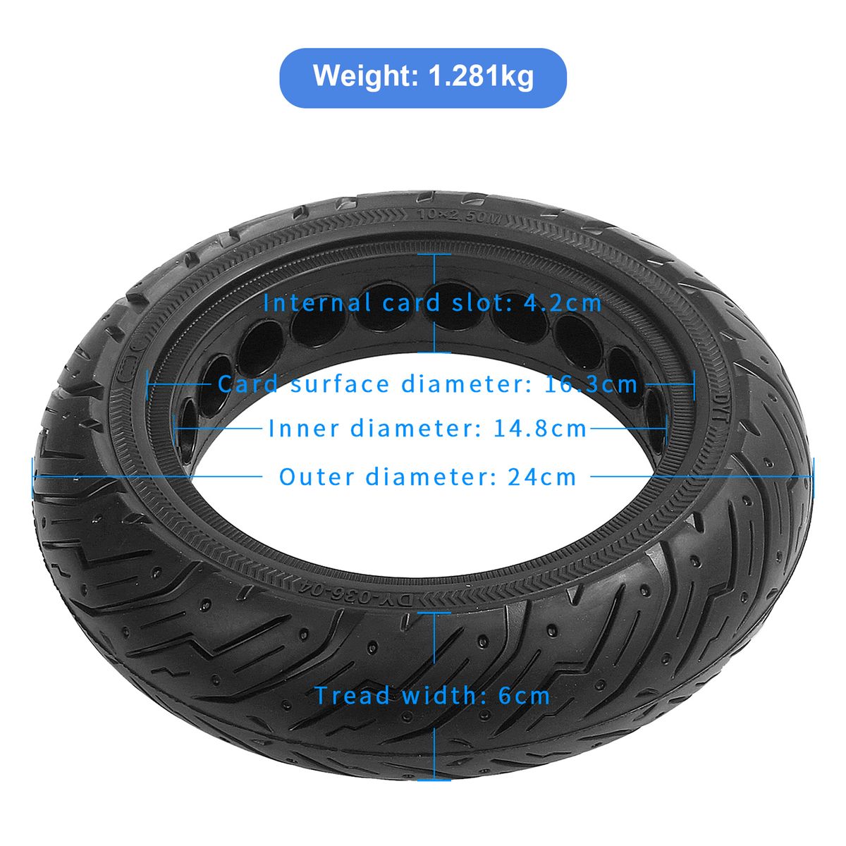 10 X 2.5m Solid Tire High Intensity Rubber Tire With