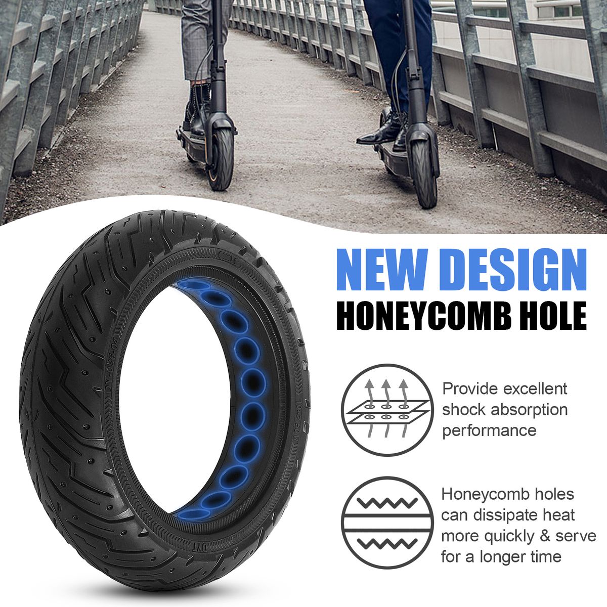 10 X 2.5m Solid Tire High Intensity Rubber Tire With