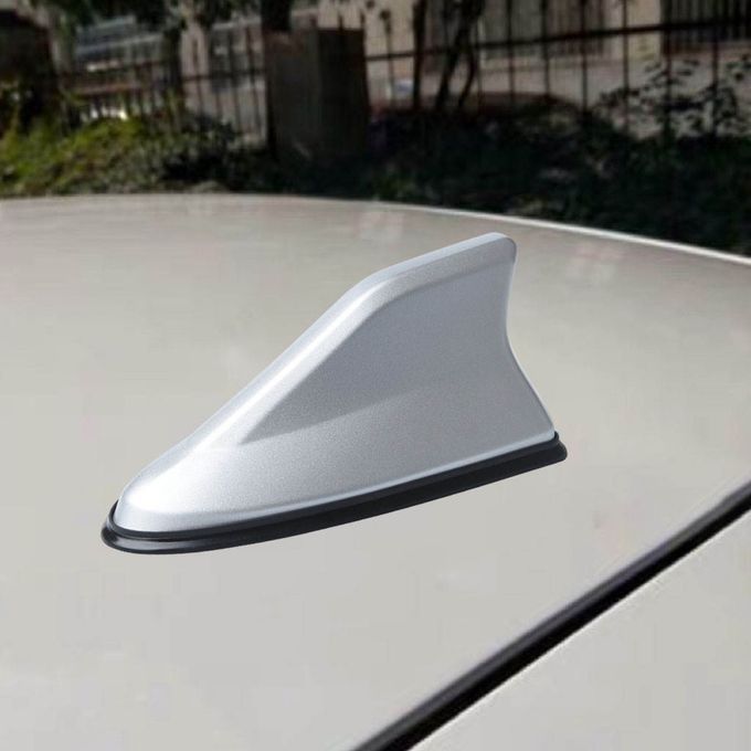Shark Fin Antenna Universal Car Decoration AM FM Radio Signal Silver