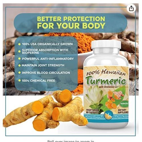 Turmeric Curcumin Capsules  Anti Inflammatory 60 Caps