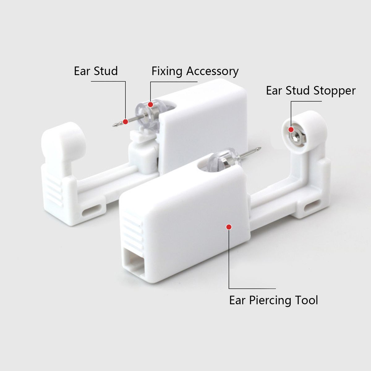 Self Ear Piercing Tool White Self Piercing Kit Disposable