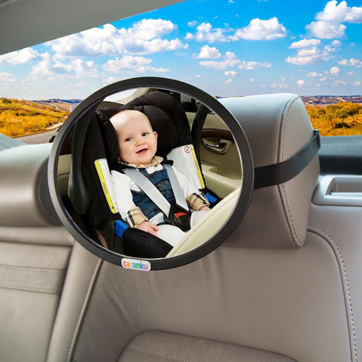 Car Baby Seat Inside Mirror View Back Safety Rear Facing Care Child Infant Care Black