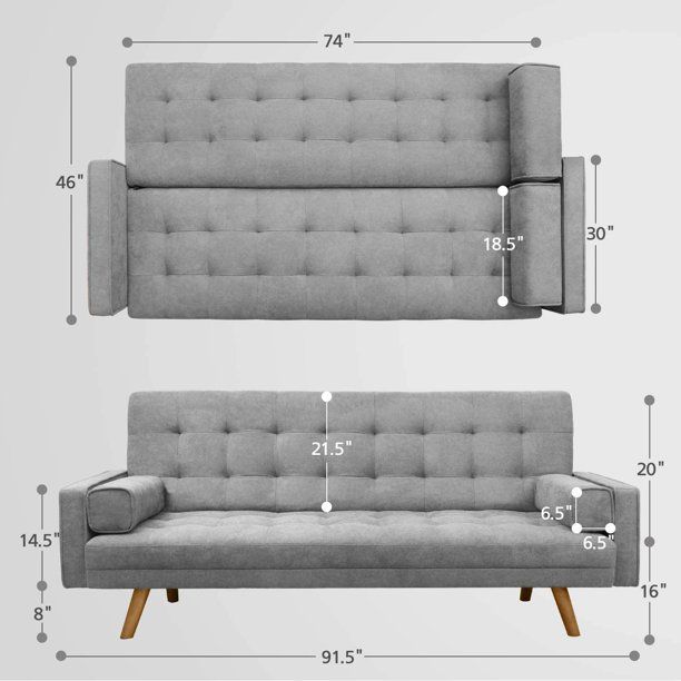 Modern Linen Fabric Sofa Bed (Lagos Delivery Only)