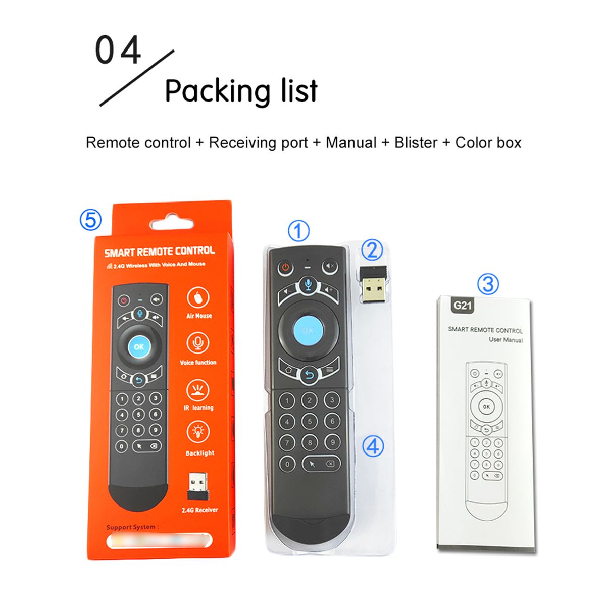 Q7 2.4G Wireless Remote Control With 6 Axis Gyroscope And IR