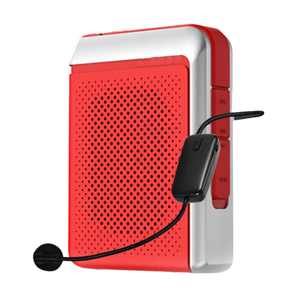 Voice Booster Bluetooth-compatible Big Power Voice Amplifier Headset Microphone Red